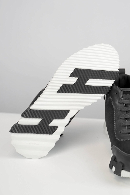 Кроссовки с мехом Hermes Bouncing high-top - Grey