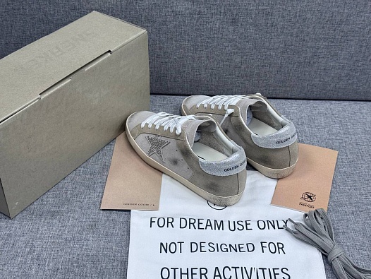 Женские кожаные кроссовки Golden Goose Super Star premium   