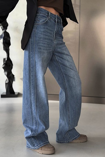 Синие женские джинсы Loro Piana premium   