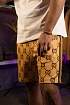 Мужские шорты жёлтого цвета Gucci GG jacquard
