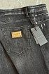 Мужские чёрные джинсы Dolce&Gabbana logo-plaque