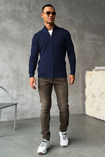 Мужская кофта Paul & Shark zip-up - Navy   
