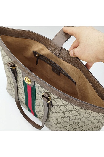 Сумка Gucci GG Ophidia medium tote with Web 40x28 см   