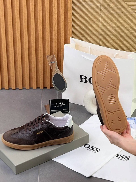 Комбинированные кроссовки Hugo Boss Brandon - Brown