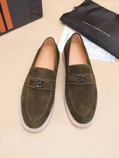Мужские замшевые лоферы Ermenegildo Zegna   