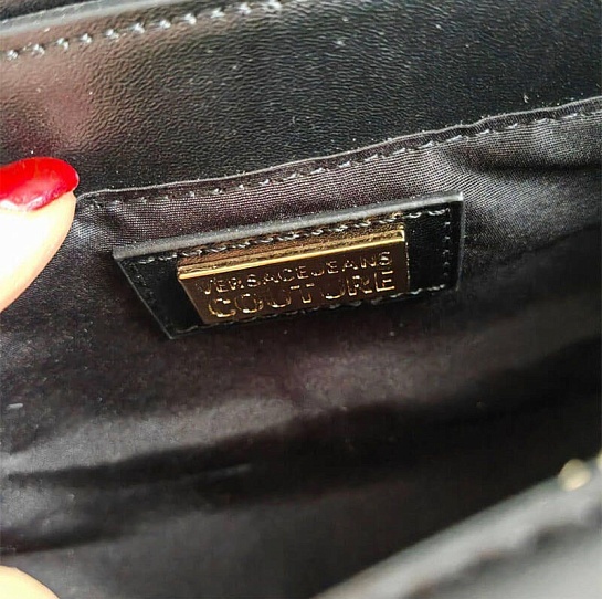 Кожаная сумка Versace Jeans Conture 22x15 см - Black