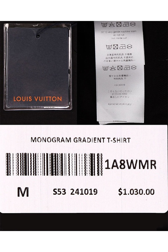Футболка чёрного цвета Louis Vuitton Monogram Gradient