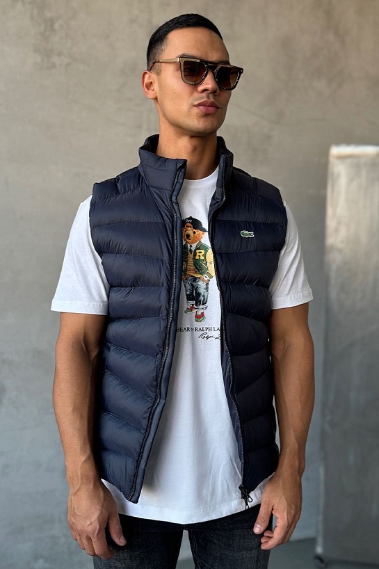 Мужской жилет Lacoste тёмно-синего цвета