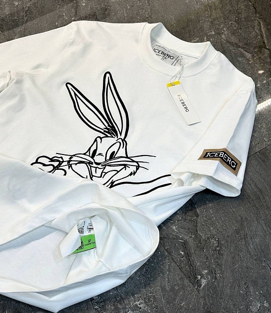 Мужская белая футболка Iceberg x Looney Tunes