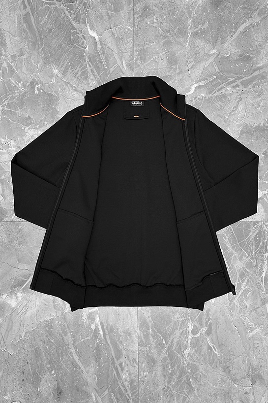 Мужская кофта на молнии Zegna чёрного цвета