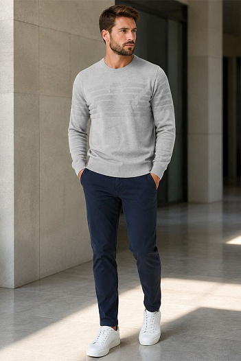 Мужской серый джемпер Emporio Armani   