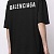 Чёрная оверсайз футболка Balenciaga logo-print