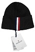 Брендовая шапка Moncler чёрного цвета