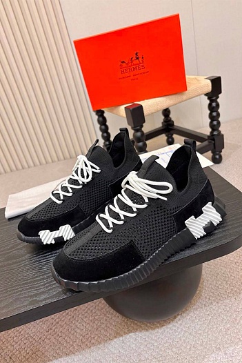 Текстильные кроссовки Hermes lift slip-on   