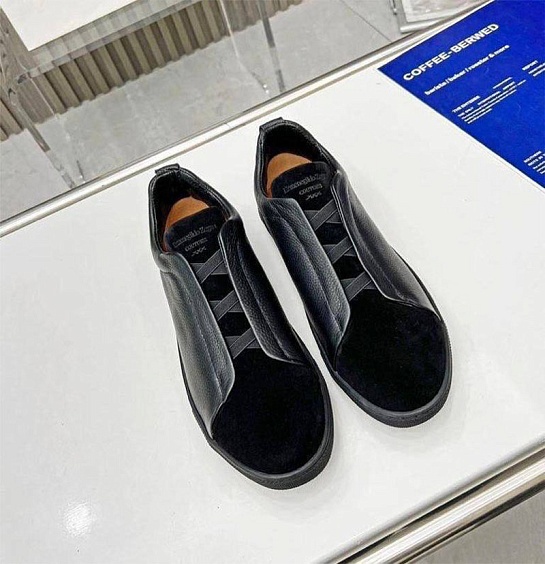 Мужские кроссовки Ermenegildo Zegna Triple Stitch - Black