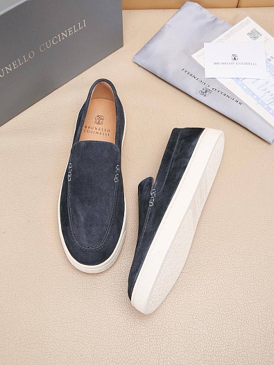 Мужские замшевые лоферы Brunello Cucinelli   