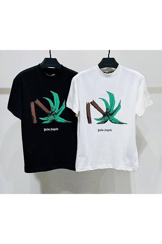 Белая футболка Palm Angels Broken Palm print