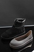 Ботинки с мехом UGG Classic Mini Lace-Up - Black