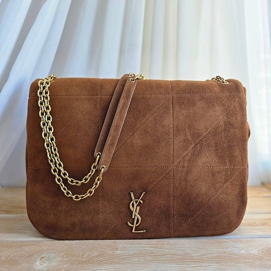 Женская замшевая сумка Yves Saint Laurent 45x32 см