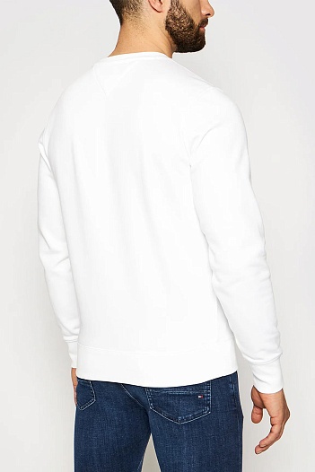Свитшот белого цвета Tommy Hilfiger logo-embroidered   