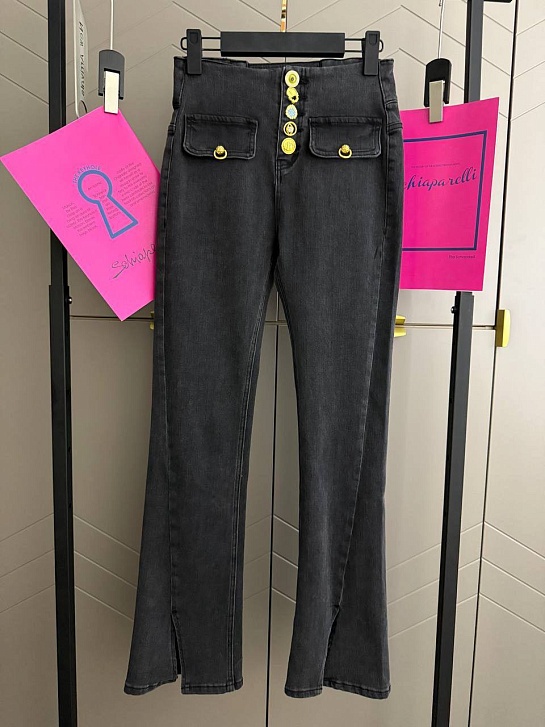 Женские чёрные джинсы Schiaparelli premium