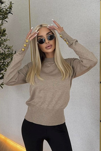 Женский трикотажный свитер Schiaparelli Premium - Beige   