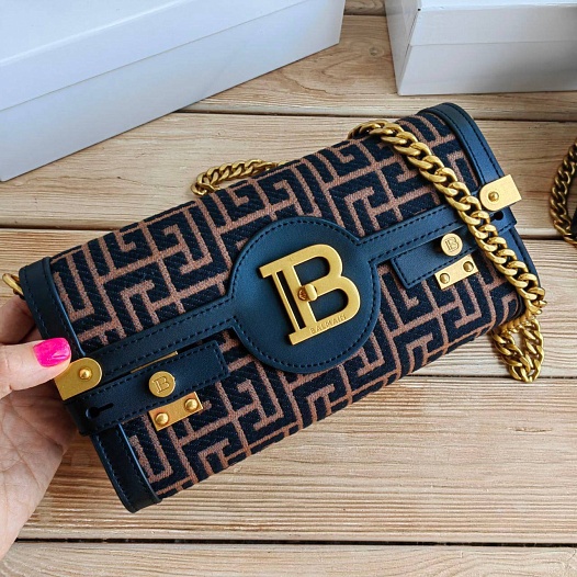 Женский клатч Balmain B-Buzz 25x12 см - Brown   