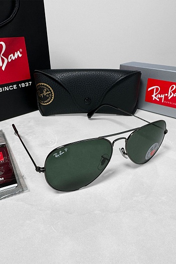 Солнцезащитные очки Ray-Ban Aviator Large Metal - Green   