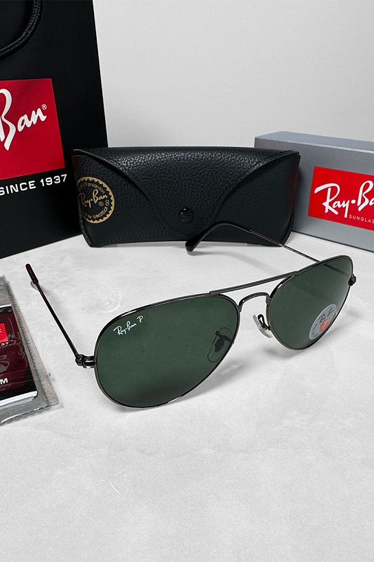 Солнцезащитные очки Ray-Ban Aviator Large Metal - Green