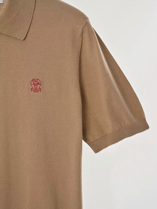 Мужское бежевое поло Brunello Cucinelli premium