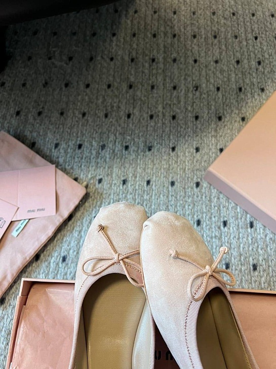 Женские замшевые балетки MIU MIU premium