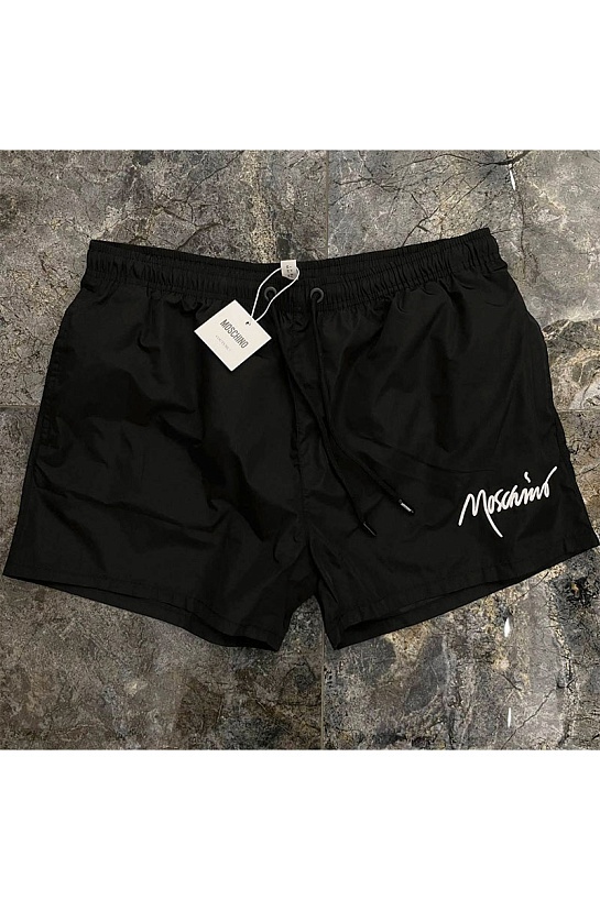 Чёрные шорты Moschino embroidered logo
