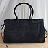 Замшевая чёрная сумка Prada 38x23 см