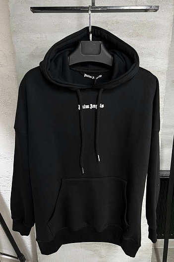 Чёрное оверсайз худи Palm Angels Classic logo-print   