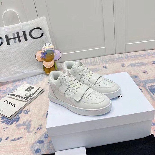 Женские кожаные кроссовки Celine - White   