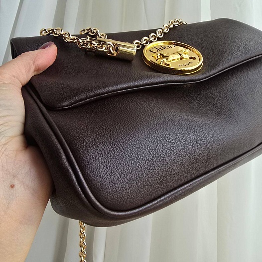 Кожаная сумка Chloe 28x17 см   