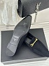 Женские замшевые лоферы чёрного цвета Yves Saint Laurent premium