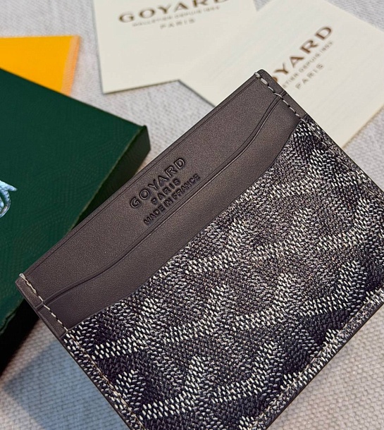 Кожаный кардхолдер Goyard Saint Sulpice premium 10.5x7 см