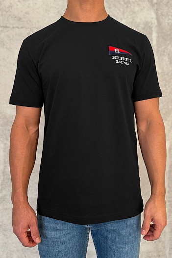 Мужская футболка Tommy Hilfiger flag logo - Black   