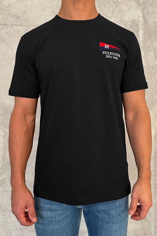 Мужская футболка Tommy Hilfiger flag logo - Black