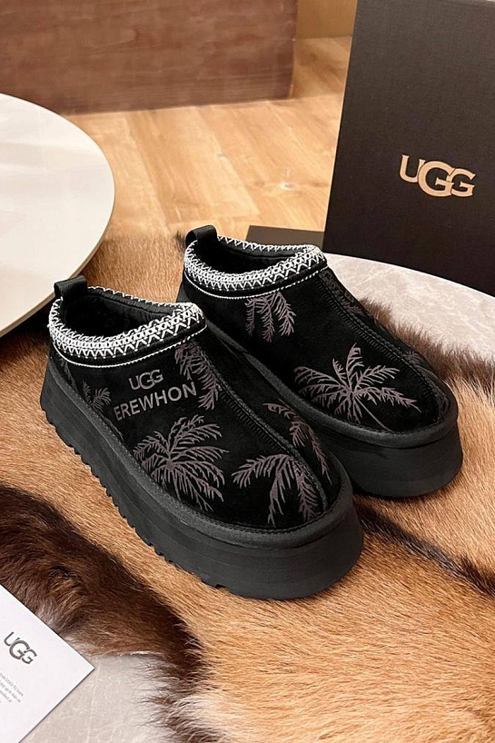 Женские замшевые ботинки UGG Tazz Platform Erewhon - Black