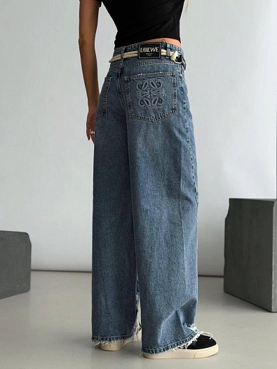 Женские синие джинсы Loewe premium   