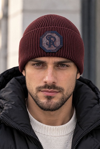 Шапка Stefano Ricci logo-embroidered - Burgundy   