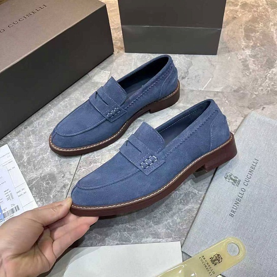 Мужские замшевые лоферы Brunello Cucinelli Premium