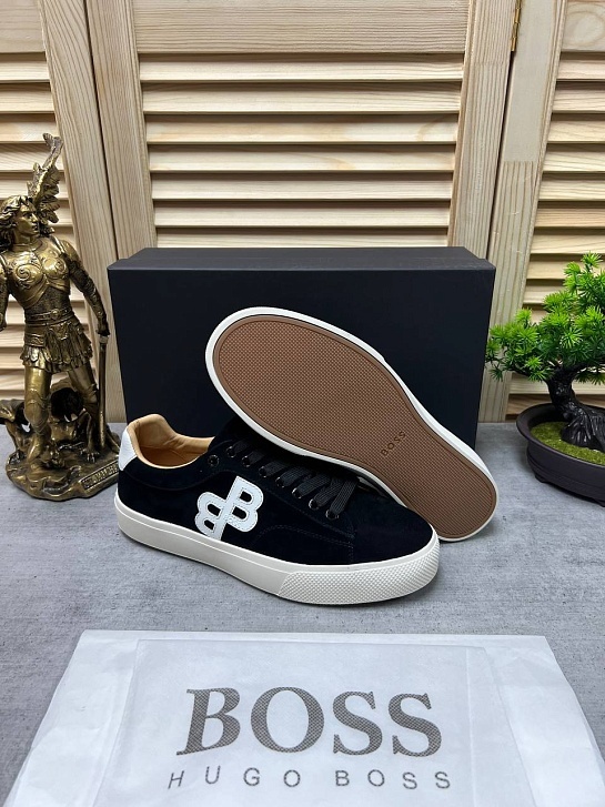 Замшевые кроссовки Hugo Boss Aiden - Black