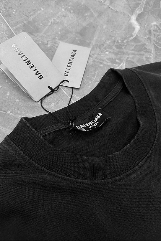 Чёрная оверсайз футболка Balenciaga Year Of The Tiger