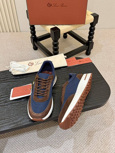 Мужские кроссовки Loro Piana Week End Walk - Blue / Brown   