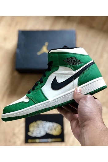 Кроссовки Nike Air Jordan 1 Mid "Pine Green"   