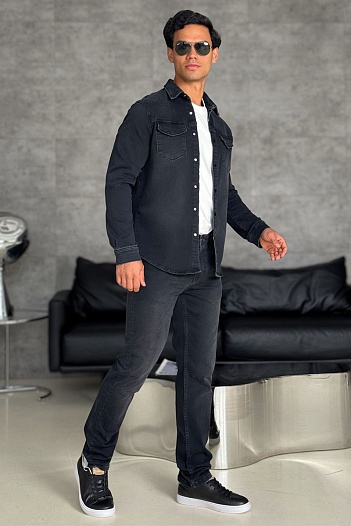 Мужские джинсы Loro Piana чёрного цвета   