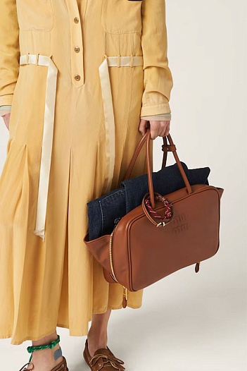 Кожаная сумка MIU MIU Premium 34x22x10 см   